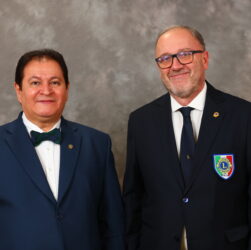 Fabricio Oliveira, presidente di Lions International e Alessandro Colombo, governatore Distretto 108Ib2a Mantova Brescia Bergamo